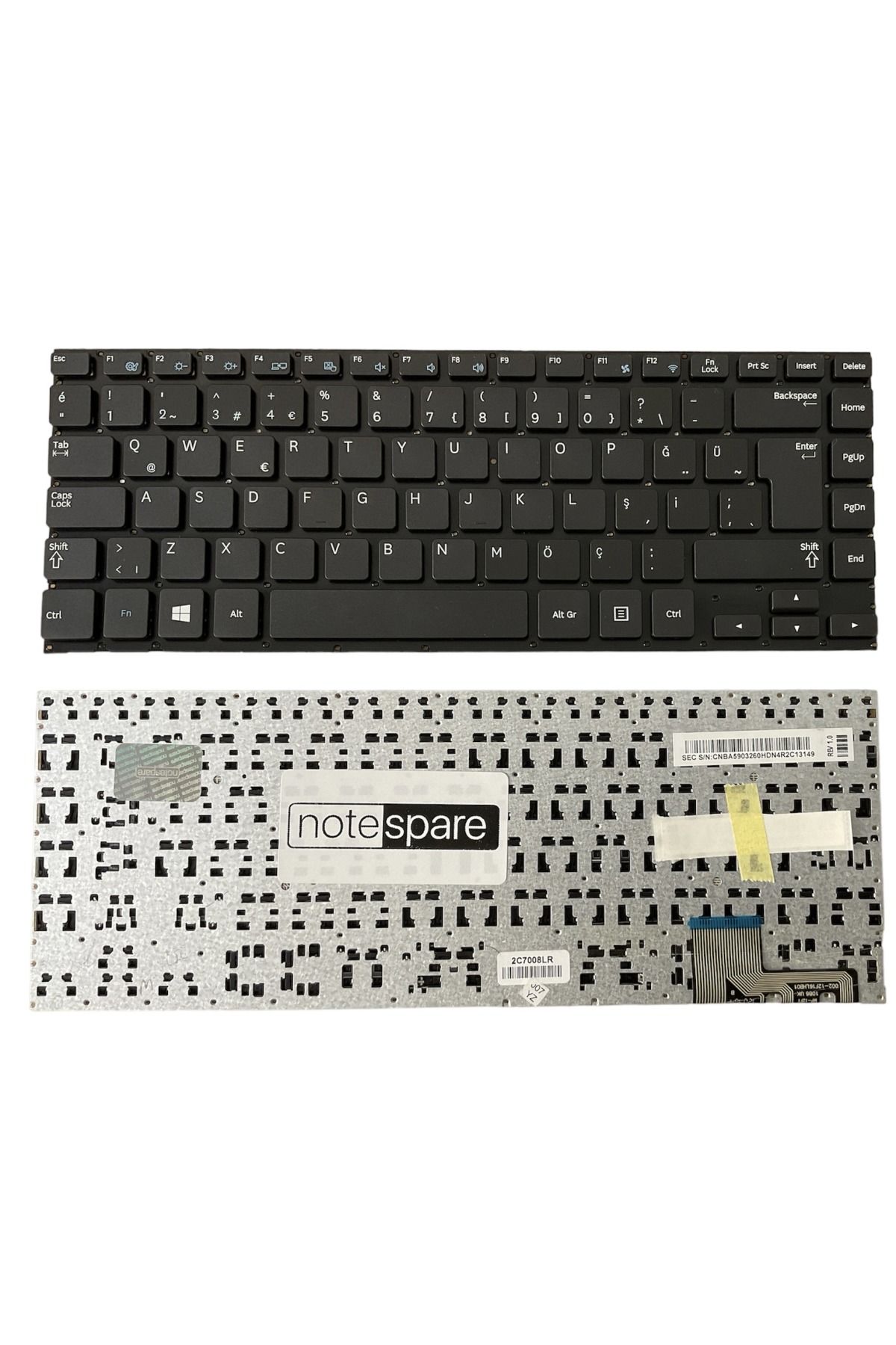 Samsung ile Uyumlu CNBA5903259ABYNF, CNBA590326, CNBA5903260 Notebook Klavye Siyah TR