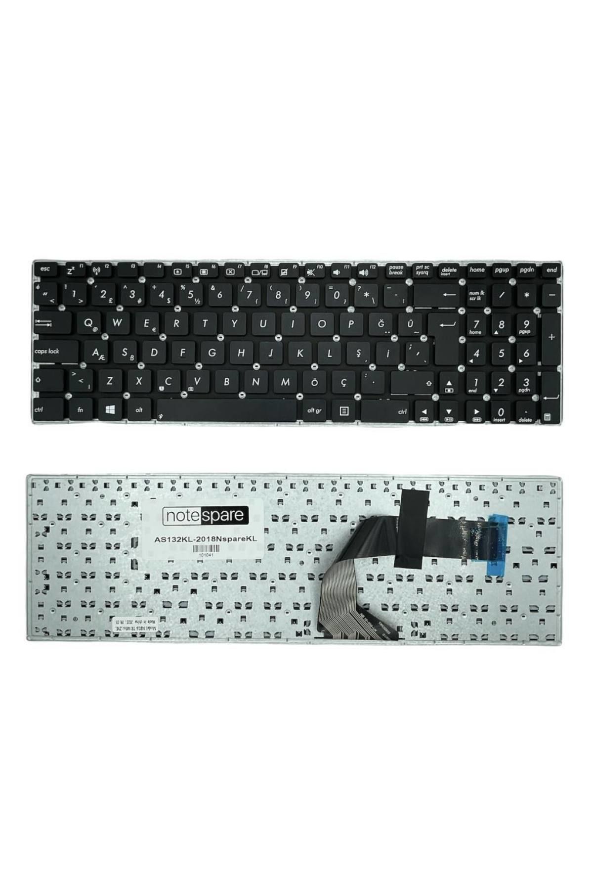 Asus ile Uyumlu S56, S56C, S56CA, S56CB, S56CM Notebook Klavye Siyah TR
