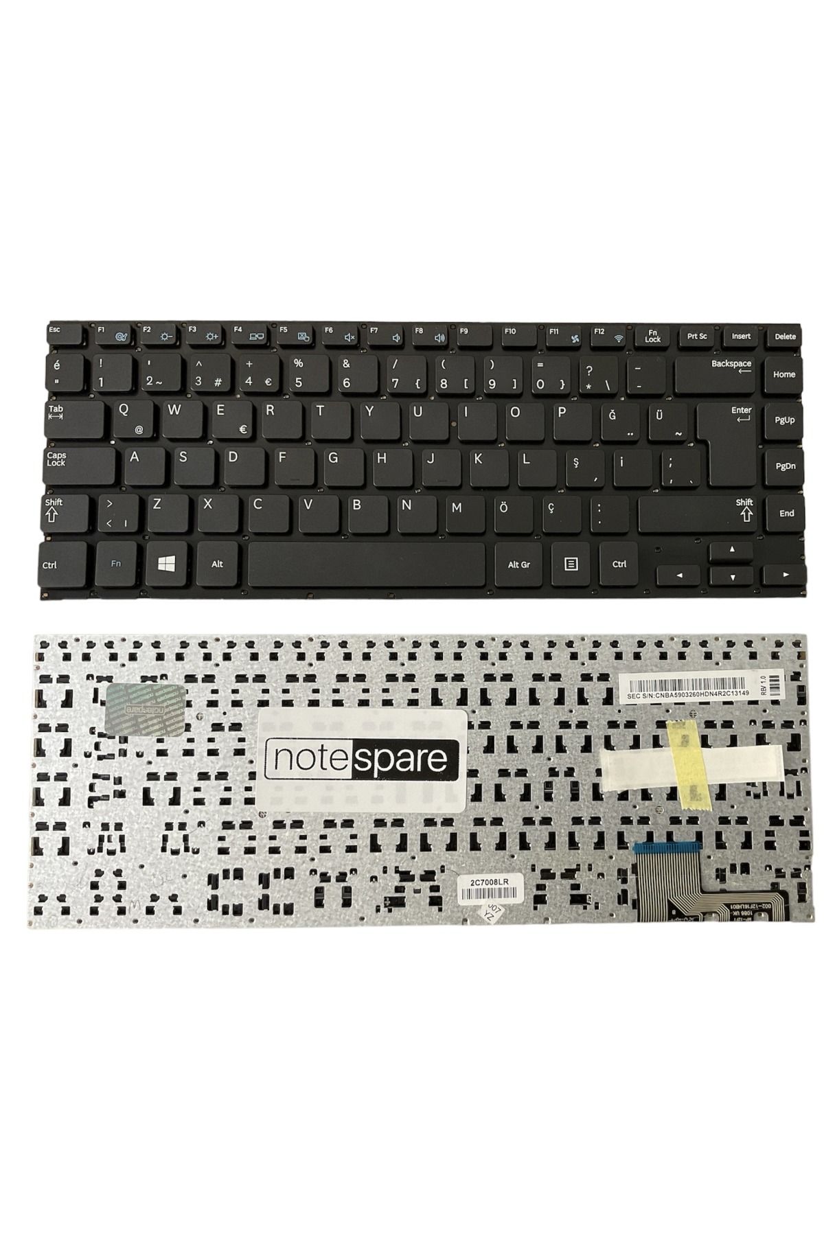 Samsung ile Uyumlu NP535U4C-S02TR, NP535U4C-S03TR Notebook Klavye Siyah TR