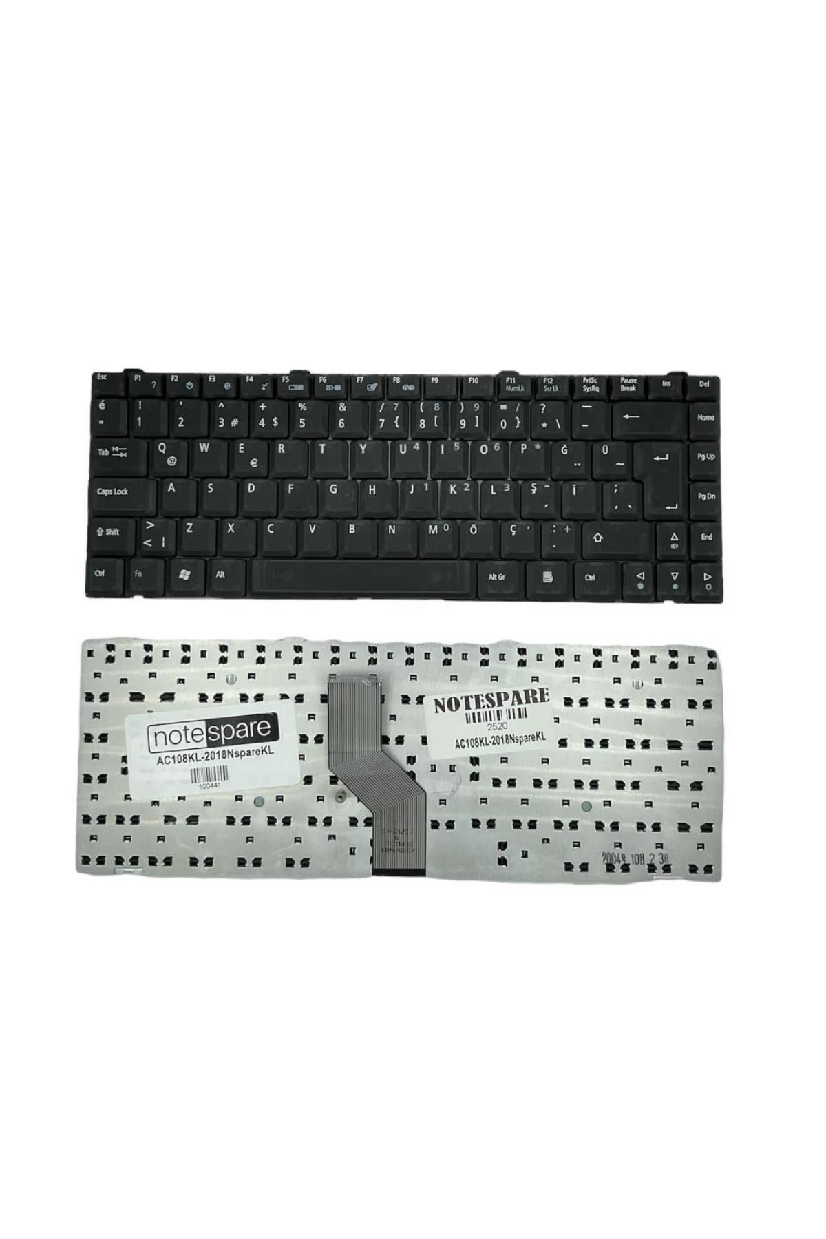 Acer ile Uyumlu Travelmate 3200 3201 3202, 3204 3212 Notebook Klavye Siyah TR