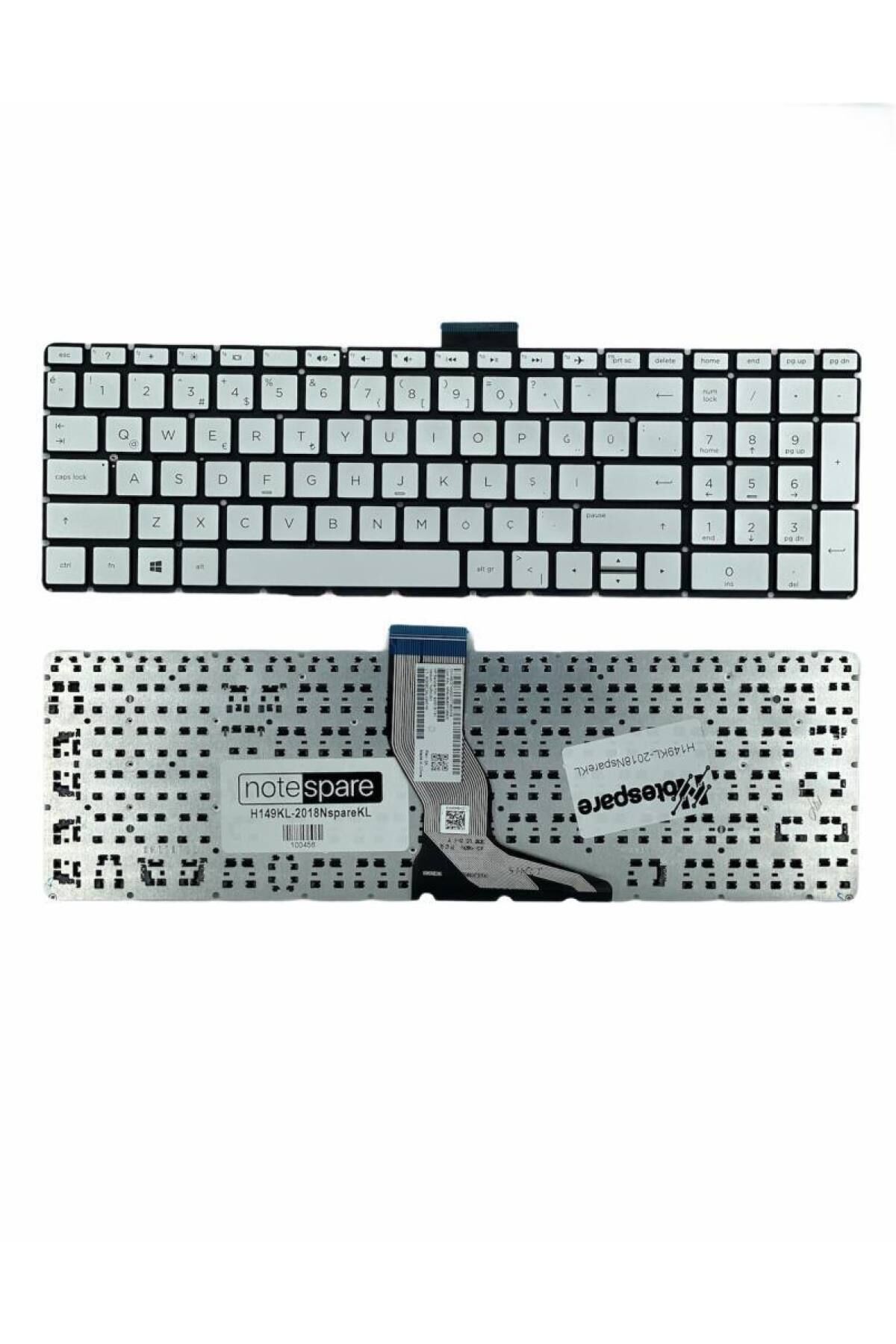 Hp ile Uyumlu 15s-fq5004nt, 15s-fq5020nt Klavye Gümüş Gri TR
