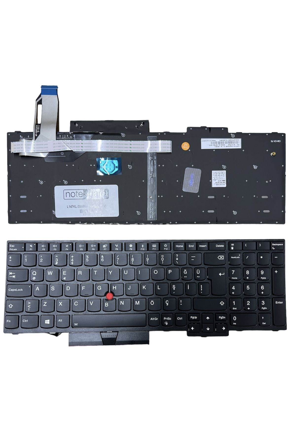 Lenovo ile Uyumlu ThinkPad 20NB0012TX, 20NB0013TX Notebook Klavye Işıklı Siyah TR Çerçeveli