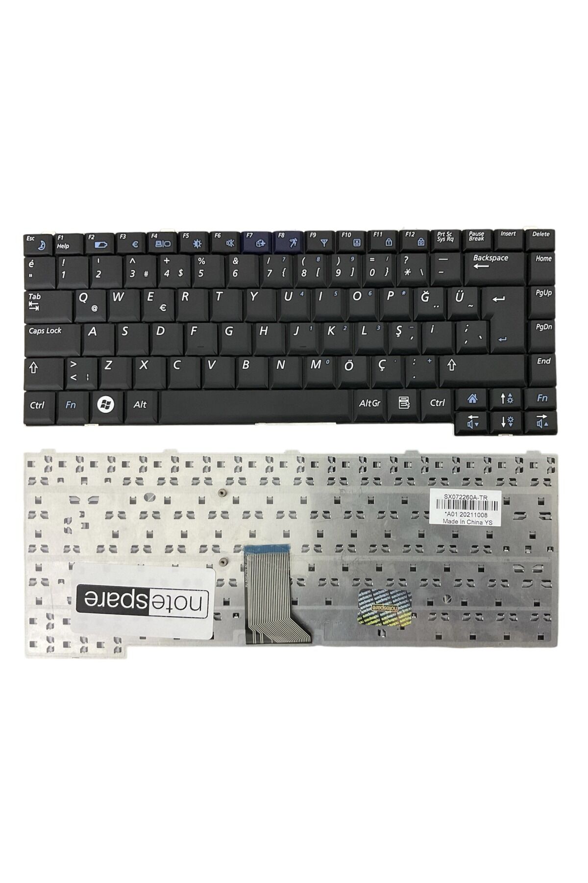 Samsung ile Uyumlu NP-R58, NP-R60, NP-R60F, NP-R60S, NP-R60Y, NP-R70 Notebook Klavye Siyah TR