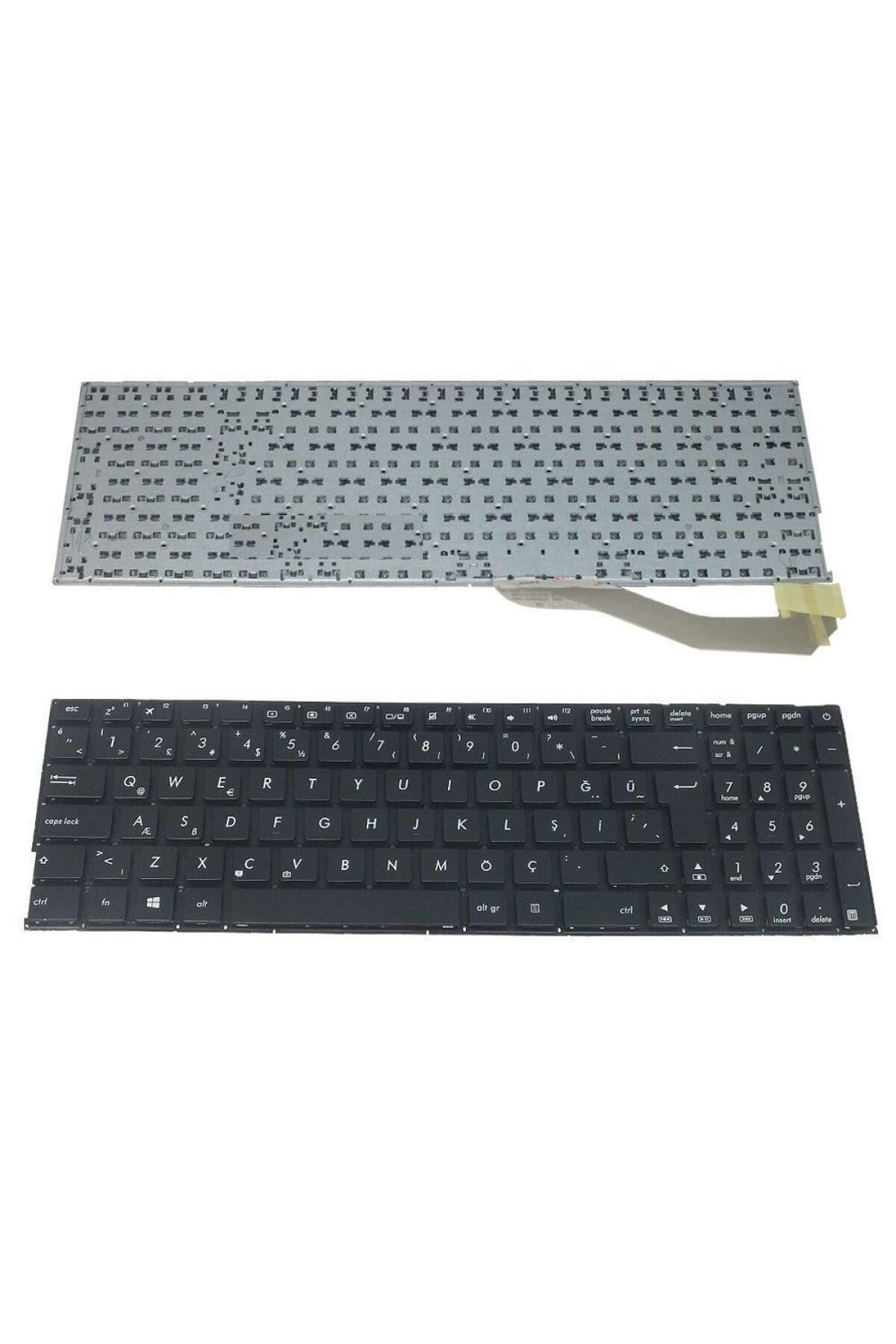 Asus ile Uyumlu VivoBook 15 X540NA-GO034, 15 X540NA-GO034T Notebook Klavye Siyah TR