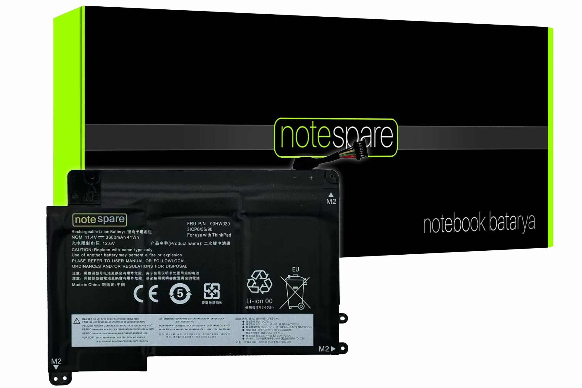 Lenovo ile Uyumlu Thinkpad Yoga 460 Type 20el, 460 Type 20em Notebook Batarya Pil