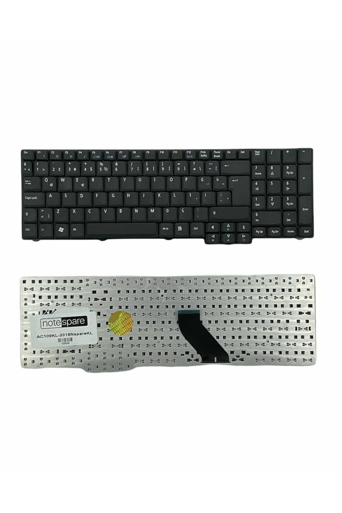 Acer ile Uyumlu Aspire 5737, 6530, 6930, 7000, 7100, 7104 Notebook Klavye Siyah TR