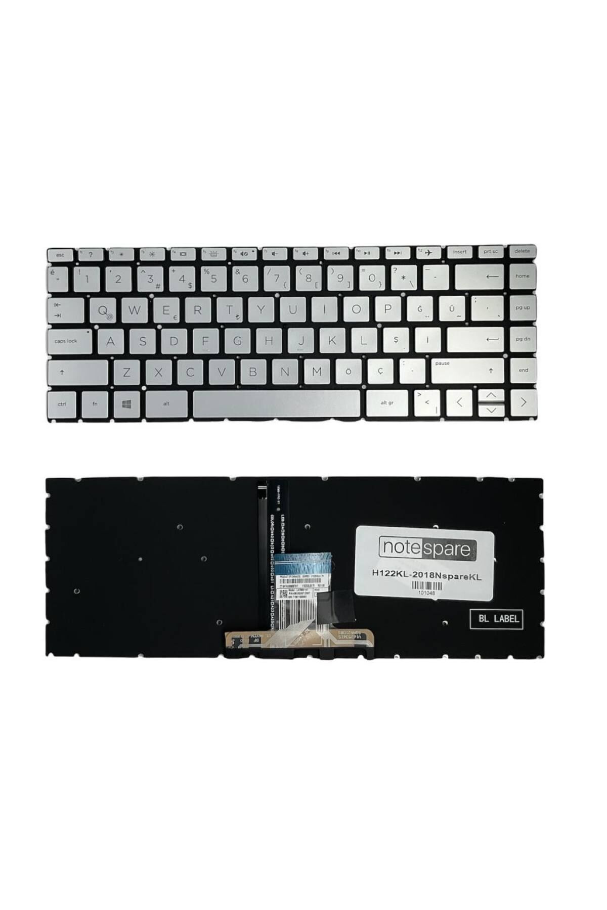 Hp ile Uyumlu 925313-141, 927903-141, 927904-141, 928708-141 Notebook Klavye Işıklı Gümüş Gri TR
