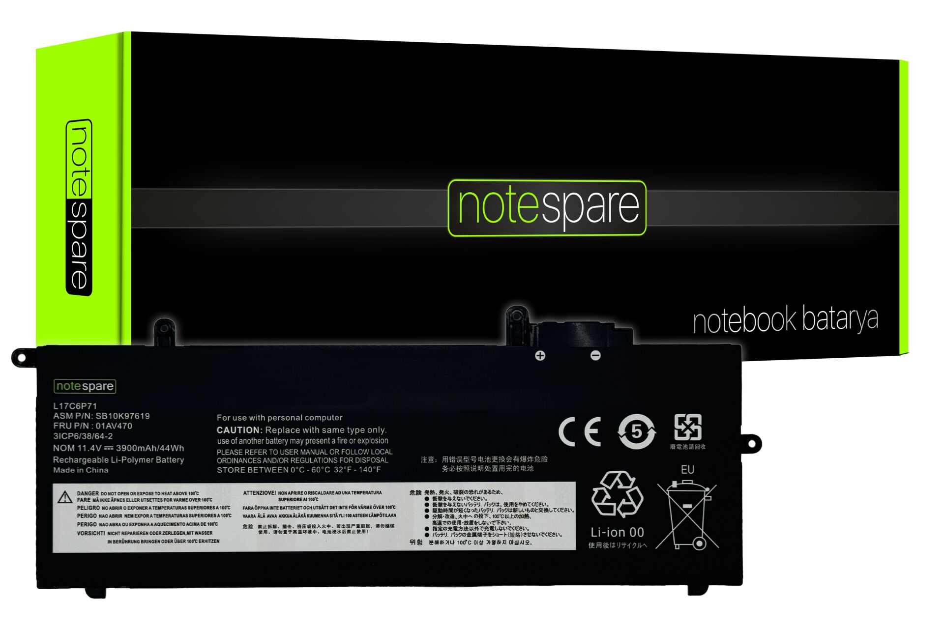 Lenovo ile Uyumlu Thinkpad 01AV470, 01AV471, 01AV472 Notebook Batarya Pil