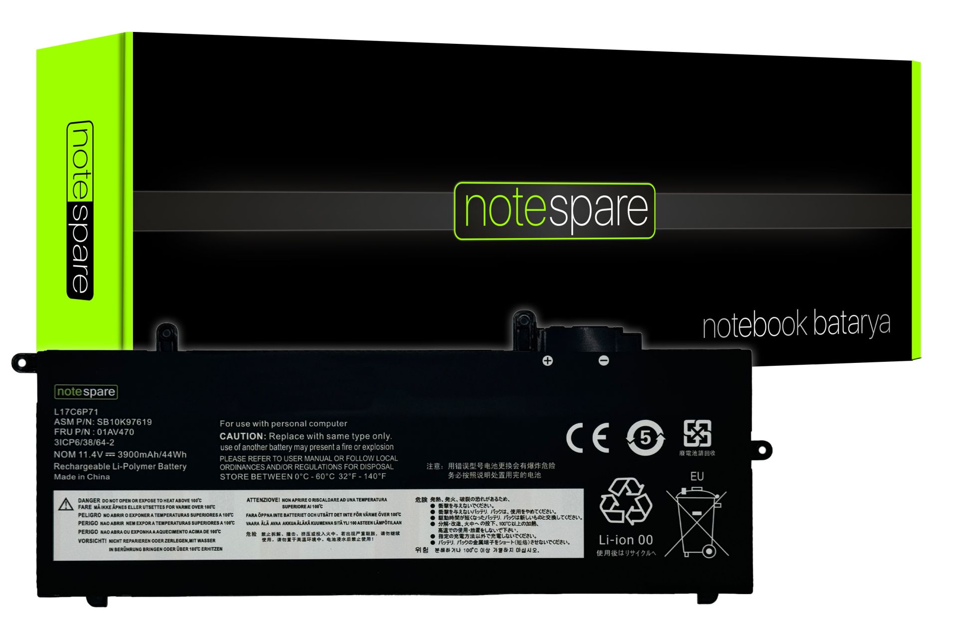 Lenovo ile Uyumlu Thinkpad L17C6P71 SB10K97619 01AV472 Notebook Batarya Pil