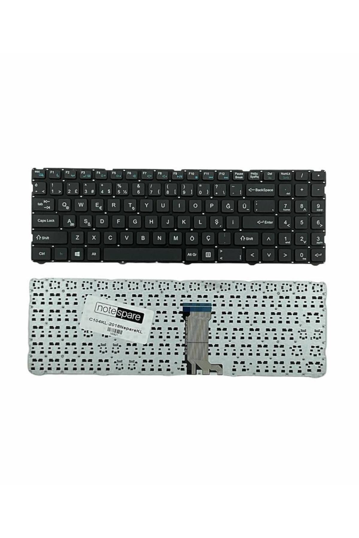 Casper ile Uyumlu Nirvana C600.7200-8L30X-S12, C650.8130-4D00T-S Notebook Klavye Siyah TR