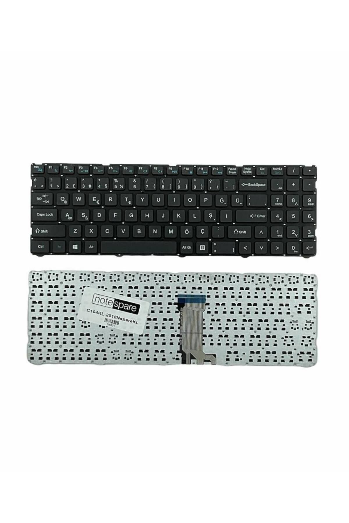Casper ile Uyumlu Nirvana C650.8130-4D00X-S, C650.8130-4T00T-S Notebook Klavye Siyah TR