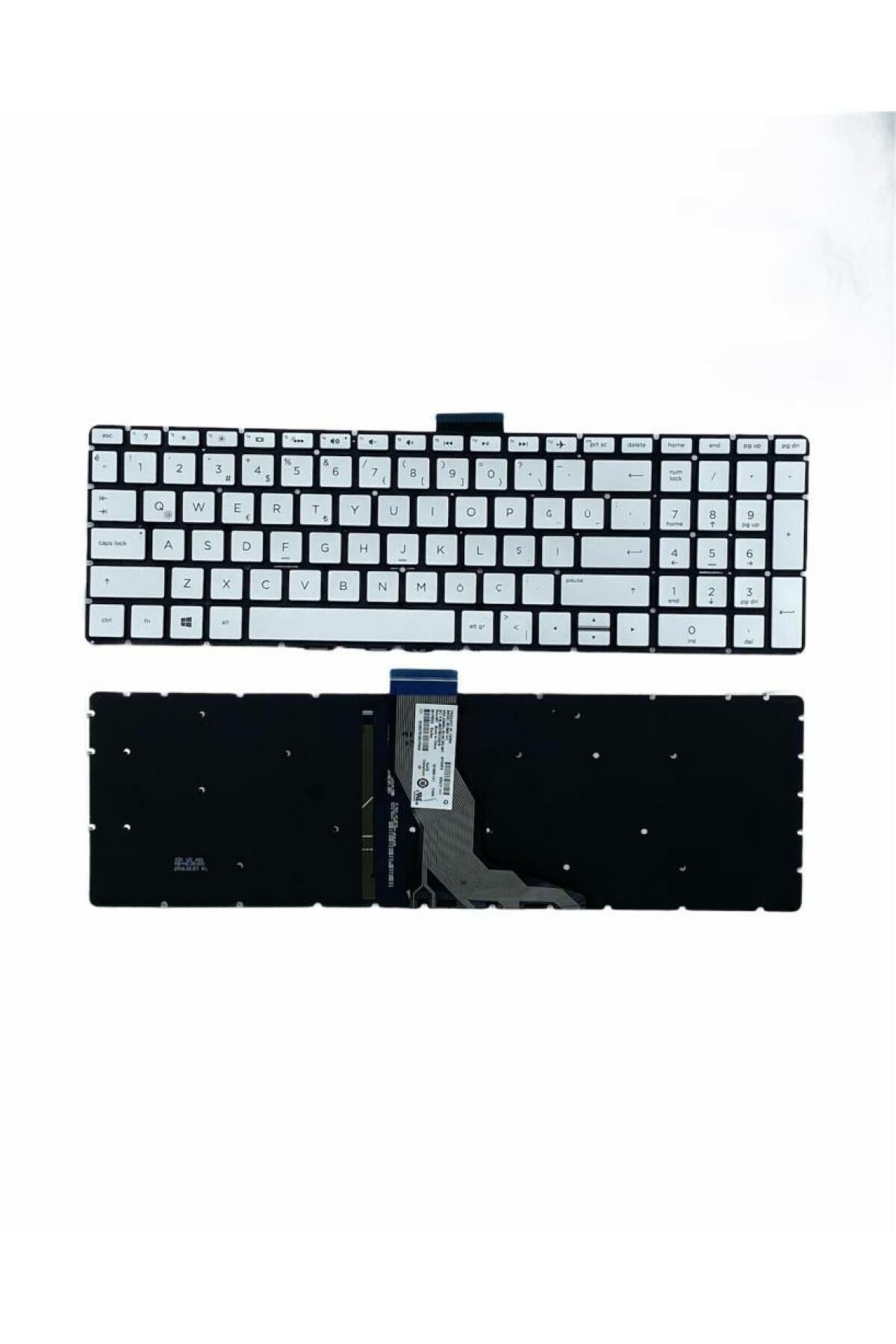 Hp ile Uyumlu 928438-141, 928439-141, 928440-141, 928506-141 Işıklı Klavye Gümüş Gri TR
