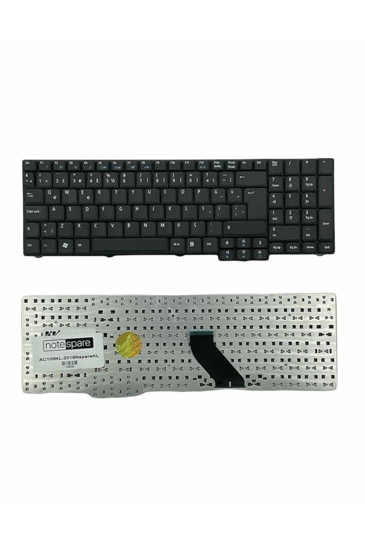 Acer ile Uyumlu Extensa 5235, 7220, 5635, 5635EZ, 5635G Notebook Klavye Siyah TR