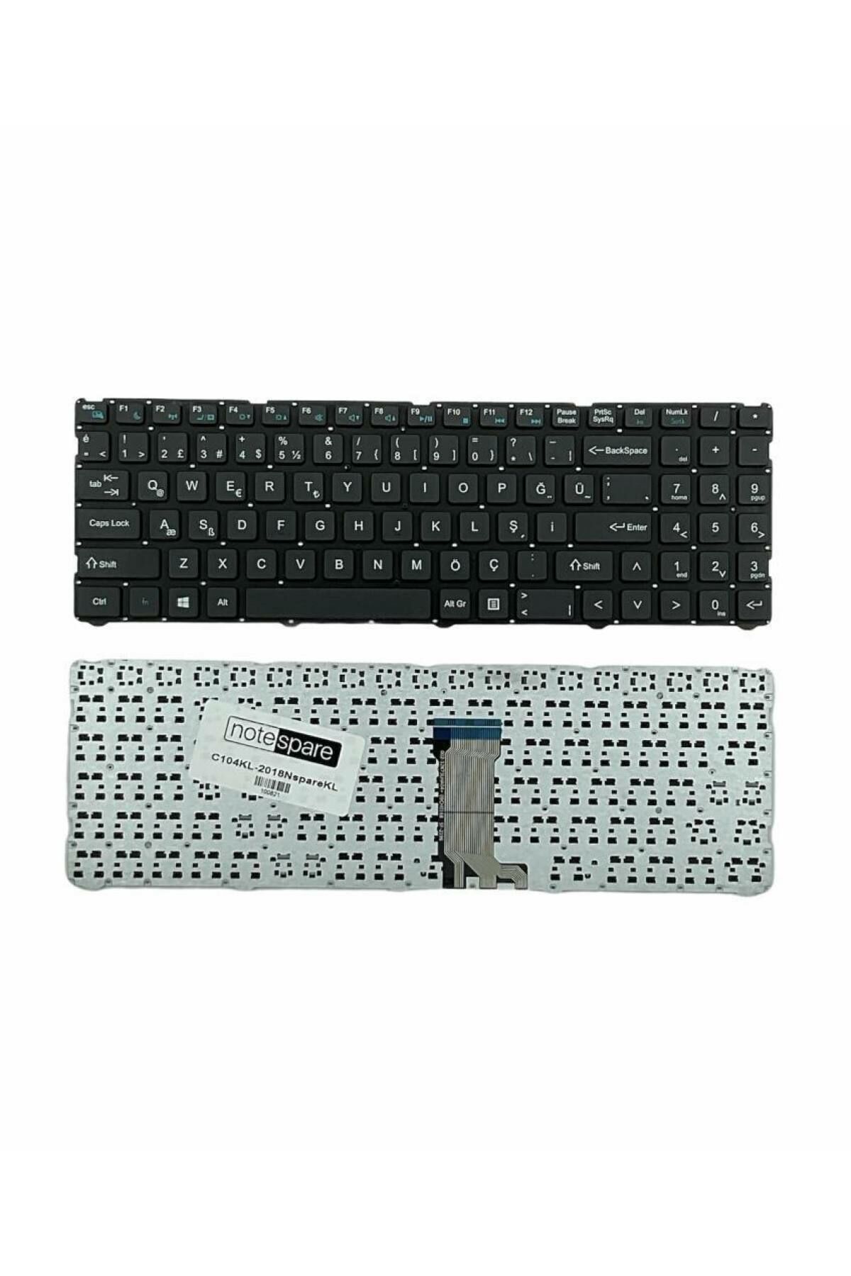Casper ile Uyumlu Nirvana C650.8250-4L40X-S, C650.8250-4T40T-S Notebook Klavye Siyah TR