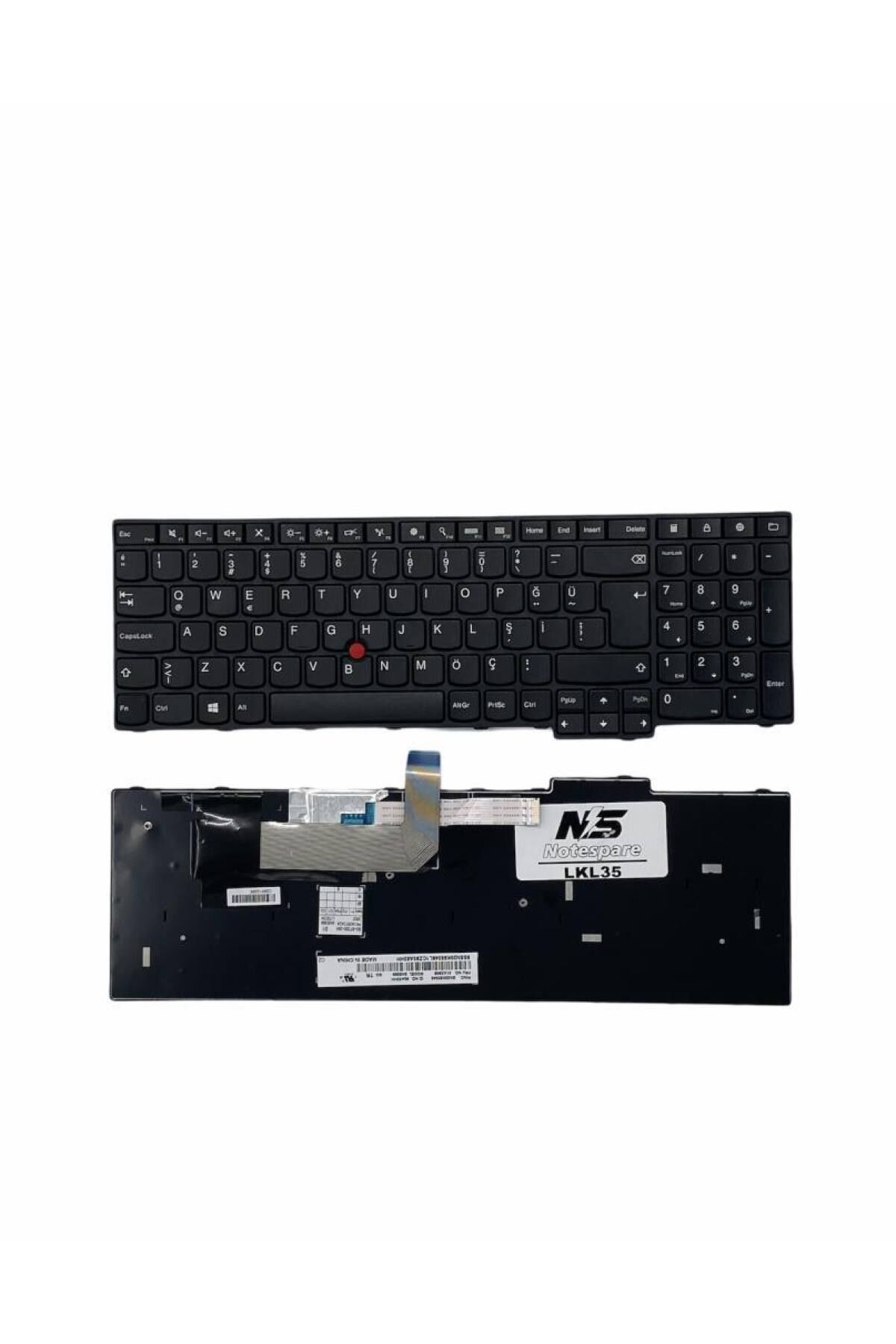 Lenovo ile Uyumlu ThinkPad 20EVS01J00, 20EVS06L00, 20EVS07R00 Notebook Klavye Siyah TR