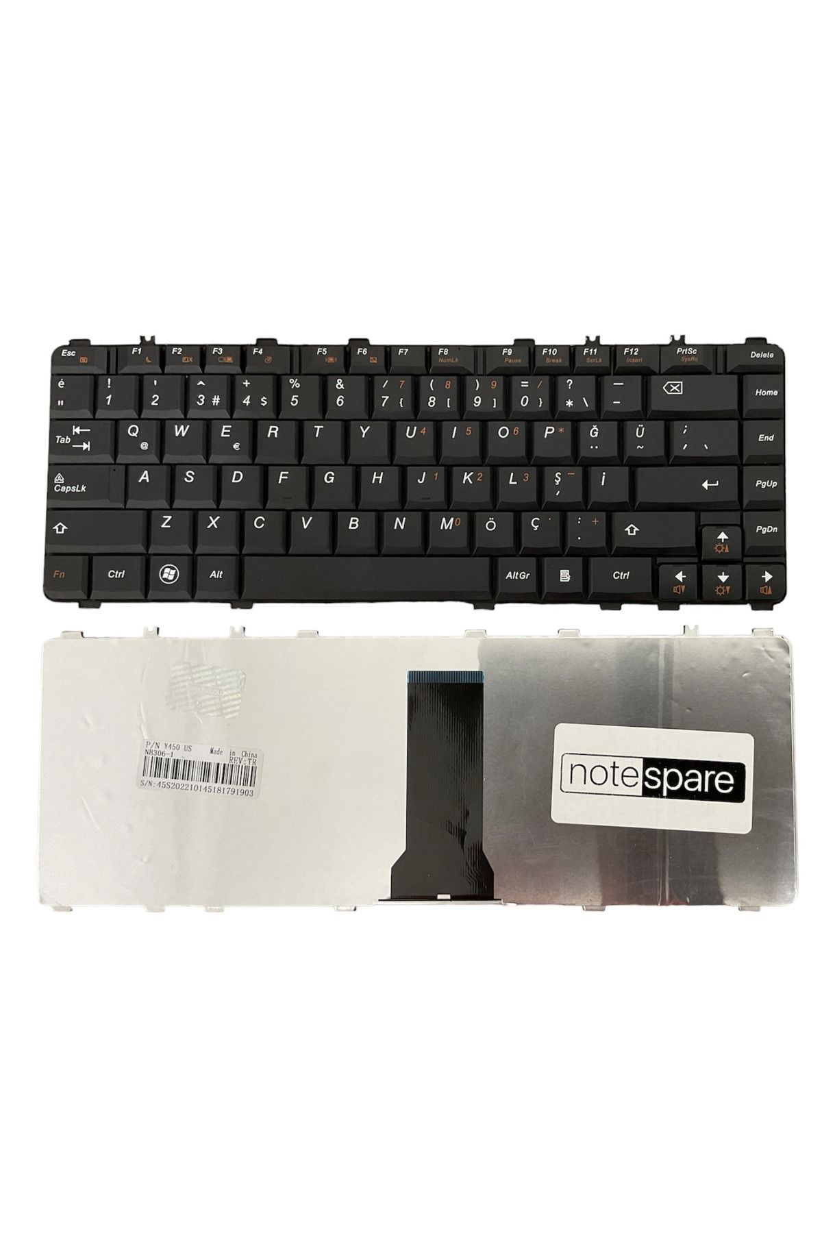 Lenovo ile Uyumlu IdeaPad Y560 0646, Y560 20038, Y560P 20077, Y560P 4397 Notebook Klavye Siyah TR