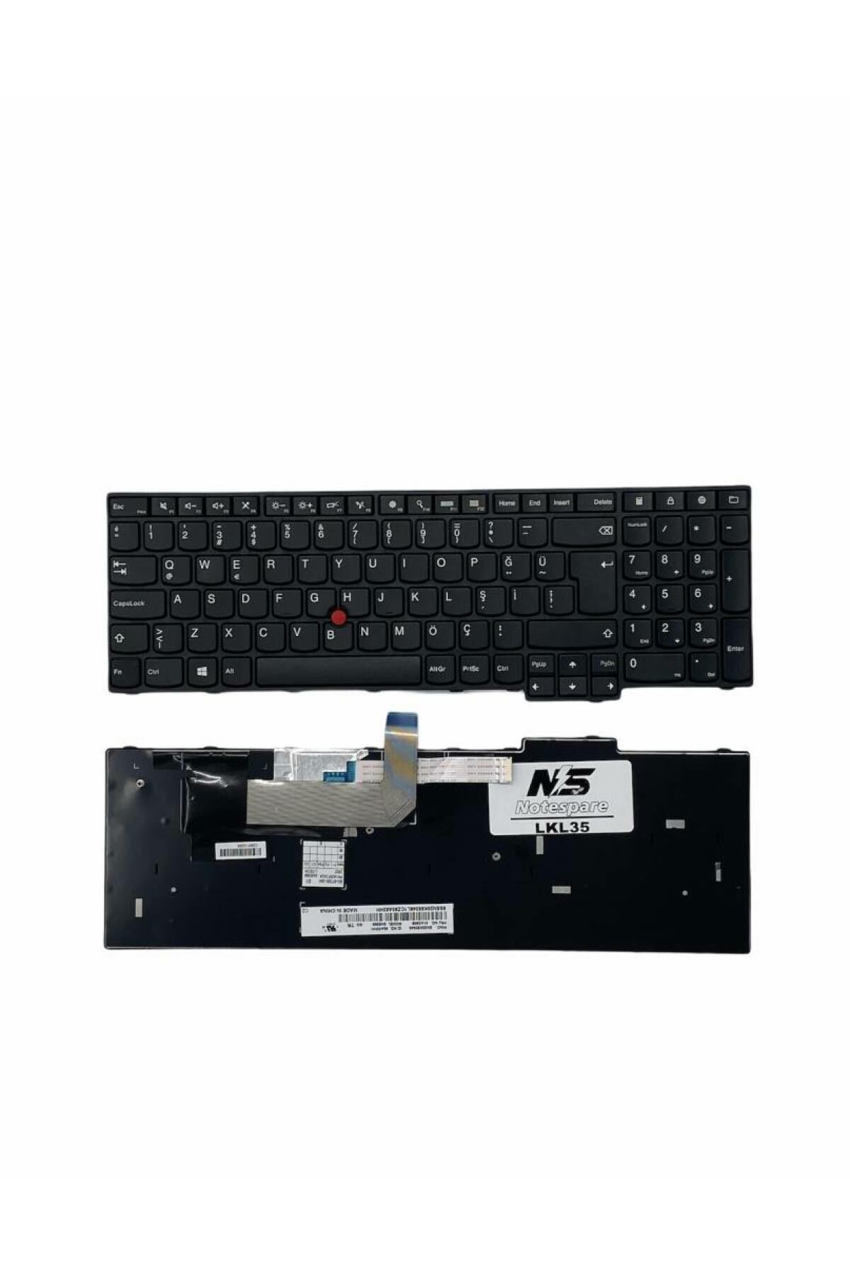 Lenovo ile Uyumlu ThinkPad E560, E560c, E560p, L560, L560c, L570 Notebook Klavye Siyah TR