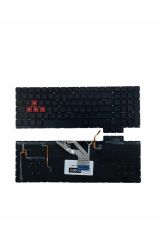 Hp ile Uyumlu Omen 15-ce007nt (2CJ35EA), 15-ce008nt (2GR89EA) Notebook Klavye Işıklı Siyah TR