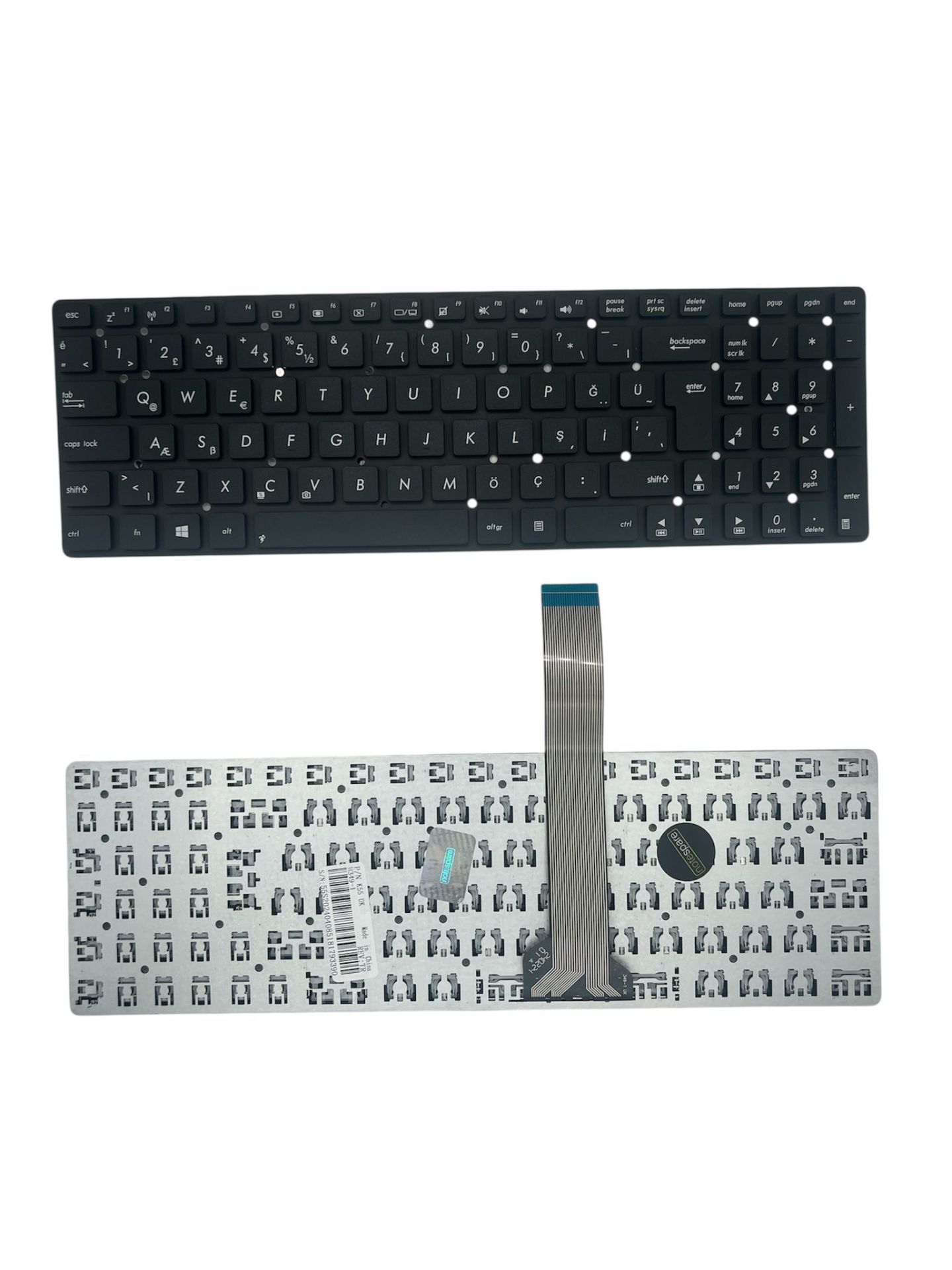 Asus ile Uyumlu K55VD-SX861H, K55VD-SX862H, K55VD-SX888H, K55VD-SX888TR Notebook Klavye Siyah TR