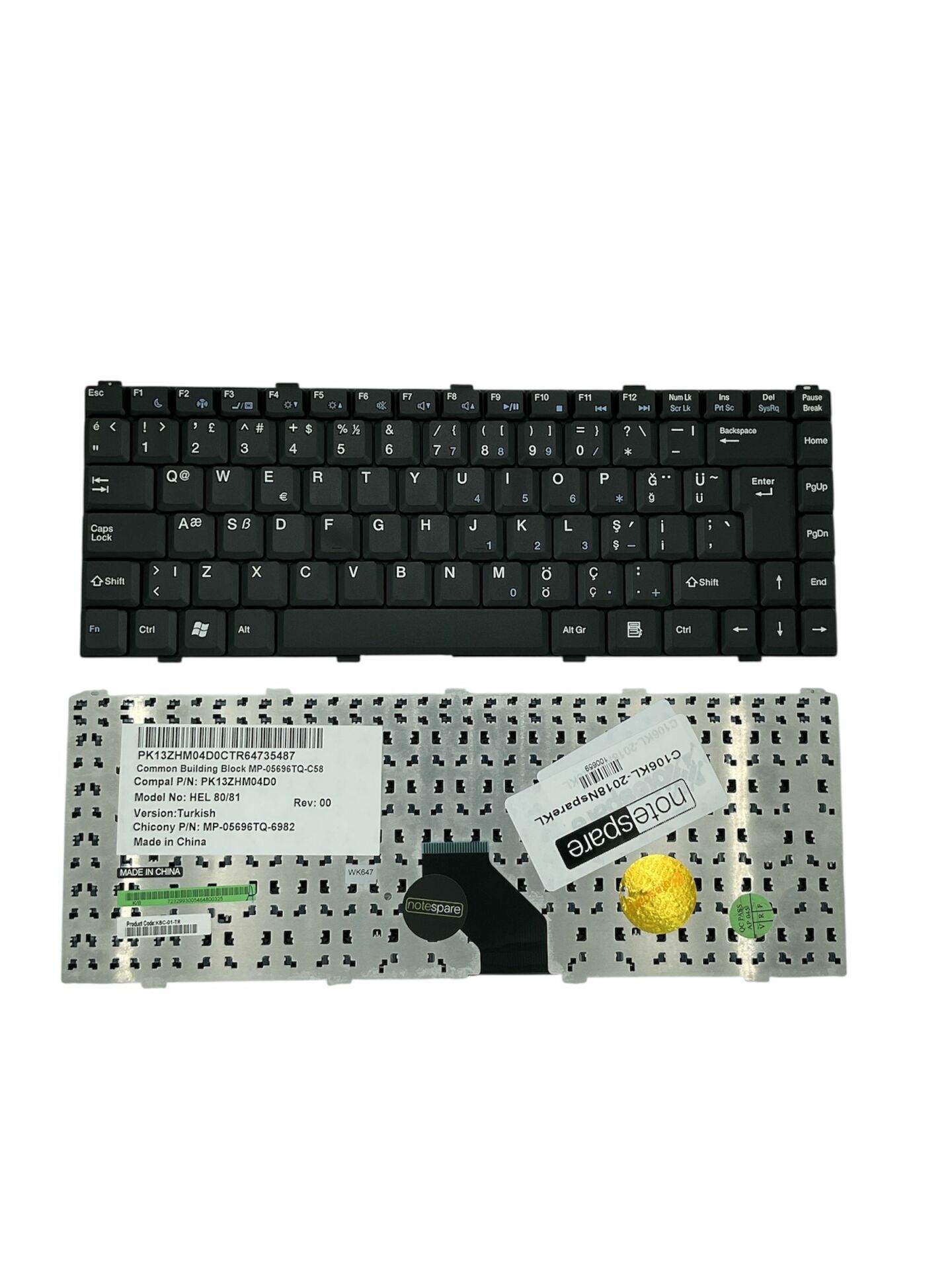 Asus ile Uyumlu S96, S96J, Z62 Notebook Klavye Siyah TR