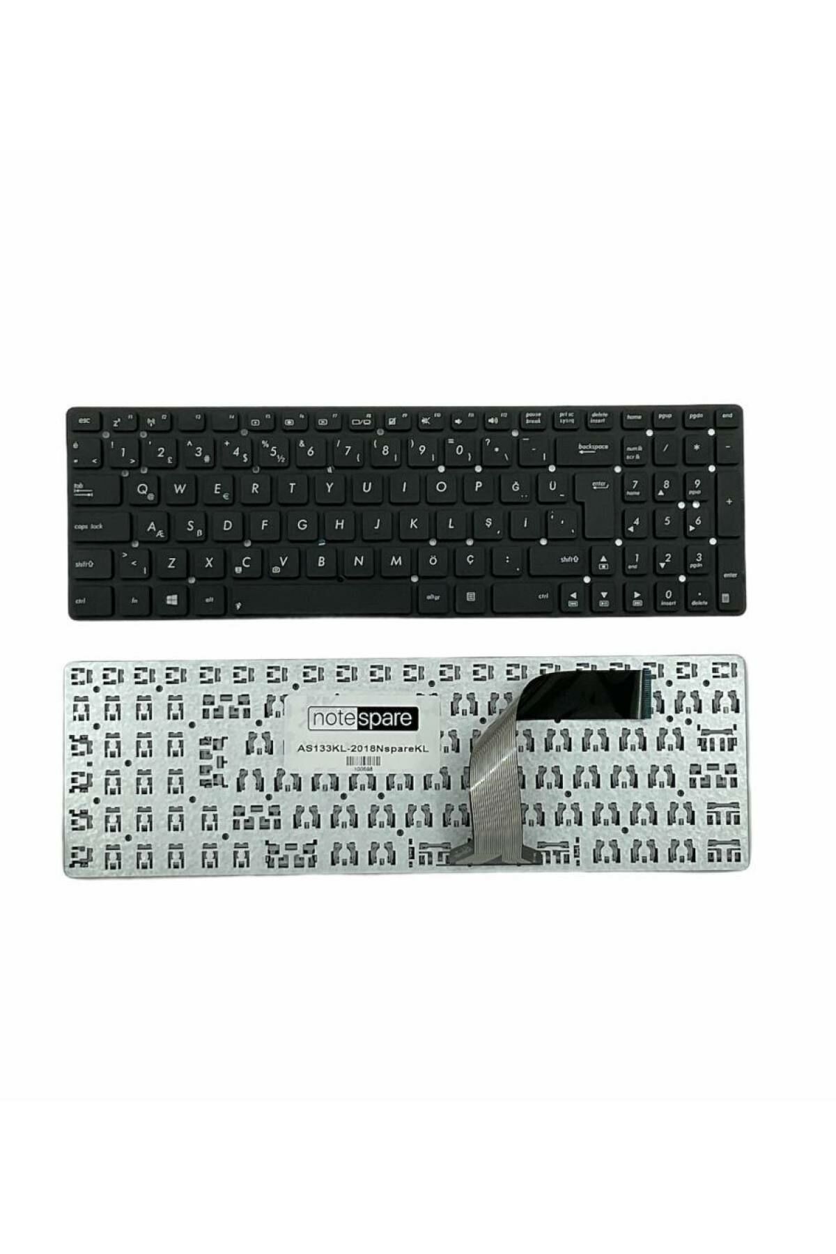 Asus ile Uyumlu K55VM-SX086D, K55VM-SX087V, K55VM-SX090V, K55VM-SX114D Notebook Klavye Siyah TR