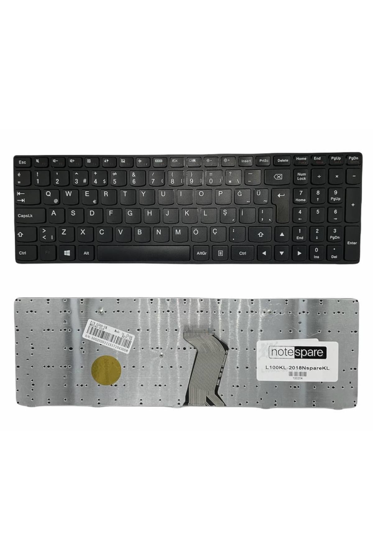 Lenovo ile Uyumlu 0KN0-B51TU12, 0KN0-B51TU13 Notebook Klavye Siyah TR