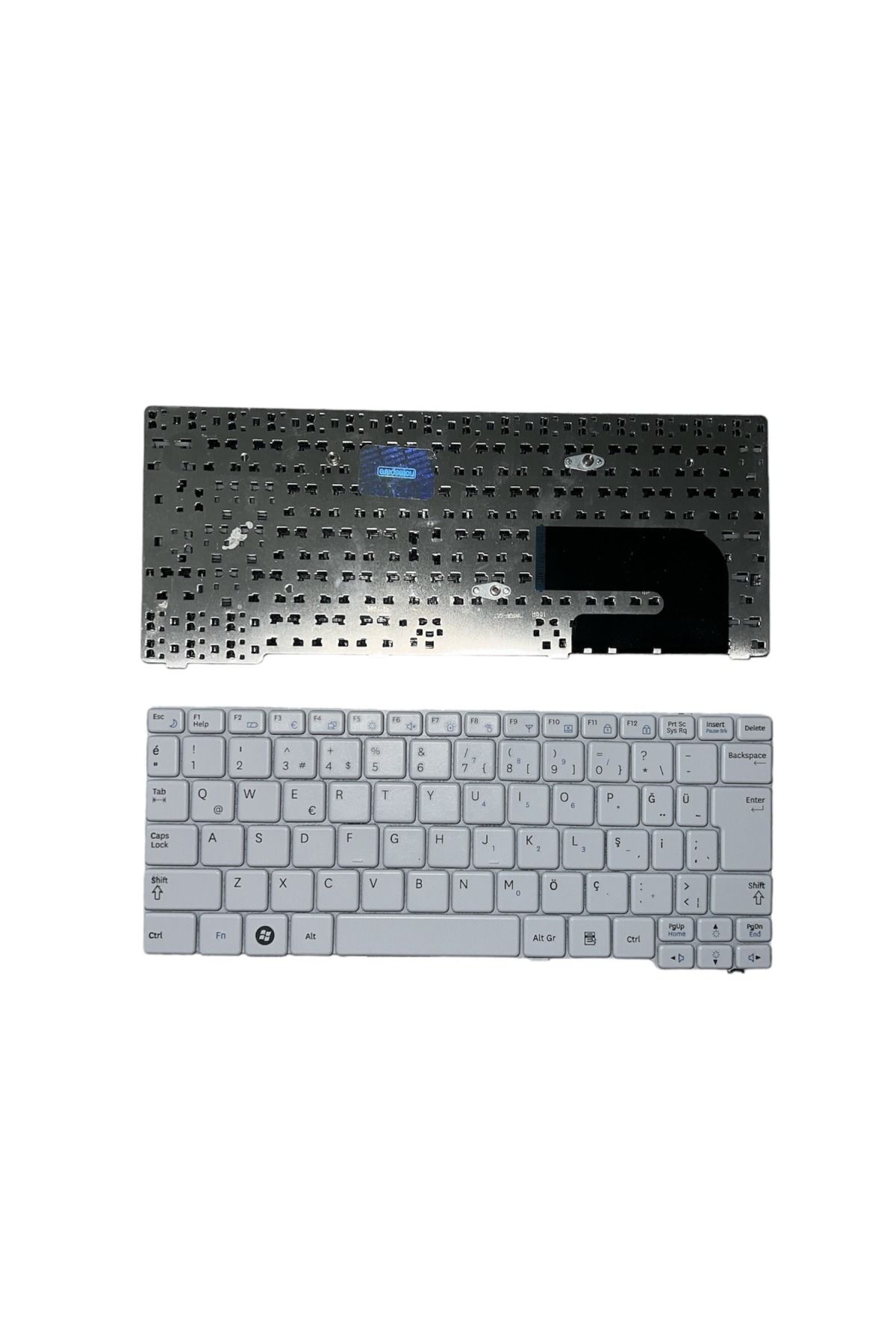 Samsung ile Uyumlu NP-N145-JP03TR, NP-N145-JP04TR, NP-N148-DP01TR Notebook Klavye Beyaz TR