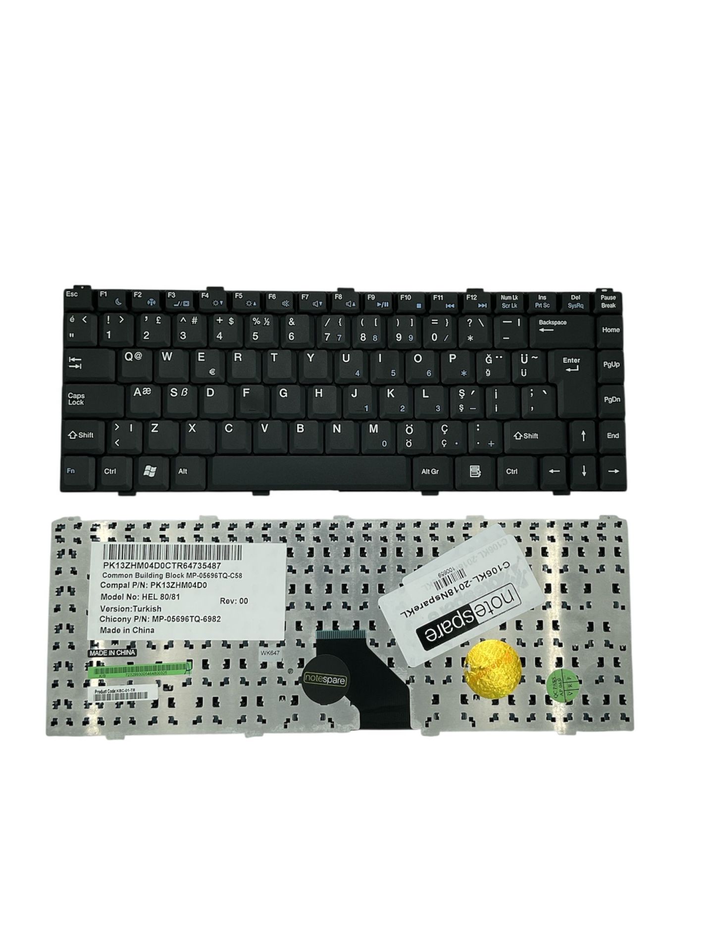 Casper ile Uyumlu WNKB.QA-TW3, WNKB.QA-TW7 Notebook Klavye Siyah TR