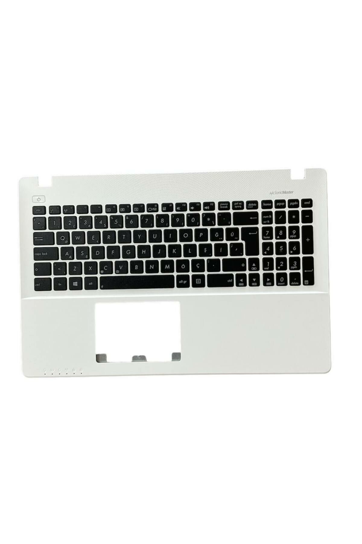 Asus ile Uyumlu F550W, F550WA, F550WE, F550Z, F550ZA, F550ZE, F552 Üst Kasa Klavye Beyaz TR