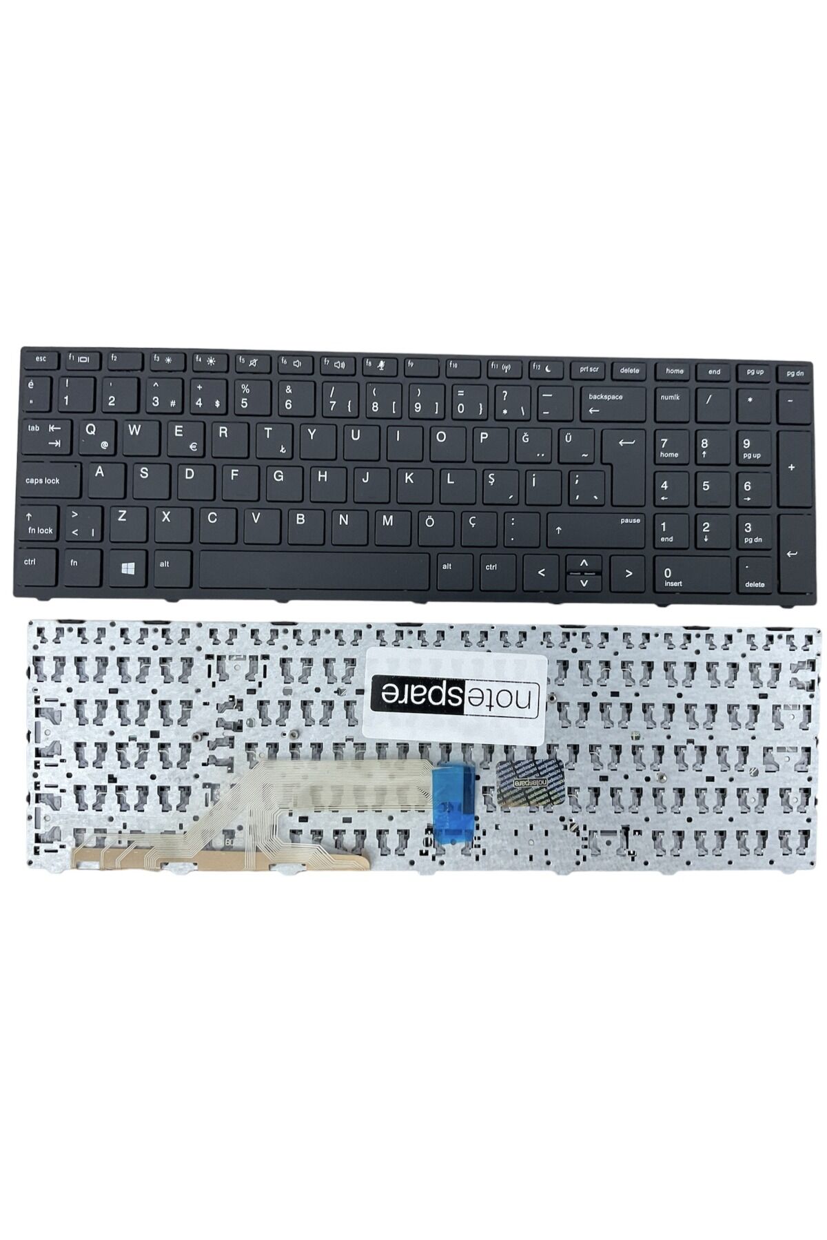 Hp ile Uyumlu ProBook 450 G5 (3GH63ES), 455 G5 (3QL34EA) Notebook Klavye Siyah TR