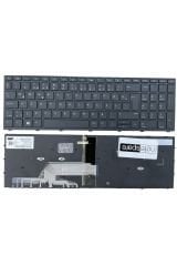 Hp ile Uyumlu ProBook 450 G5 (2XY64EA), 450 G5 (2XZ50ES) Işıklı Notebook Klavye Siyah TR
