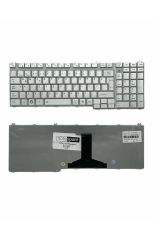 Toshiba ile Uyumlu Satellite L350-22Q, L350-22R, L350-22T, L350-22U Notebook Klavye Gümüş Gri TR