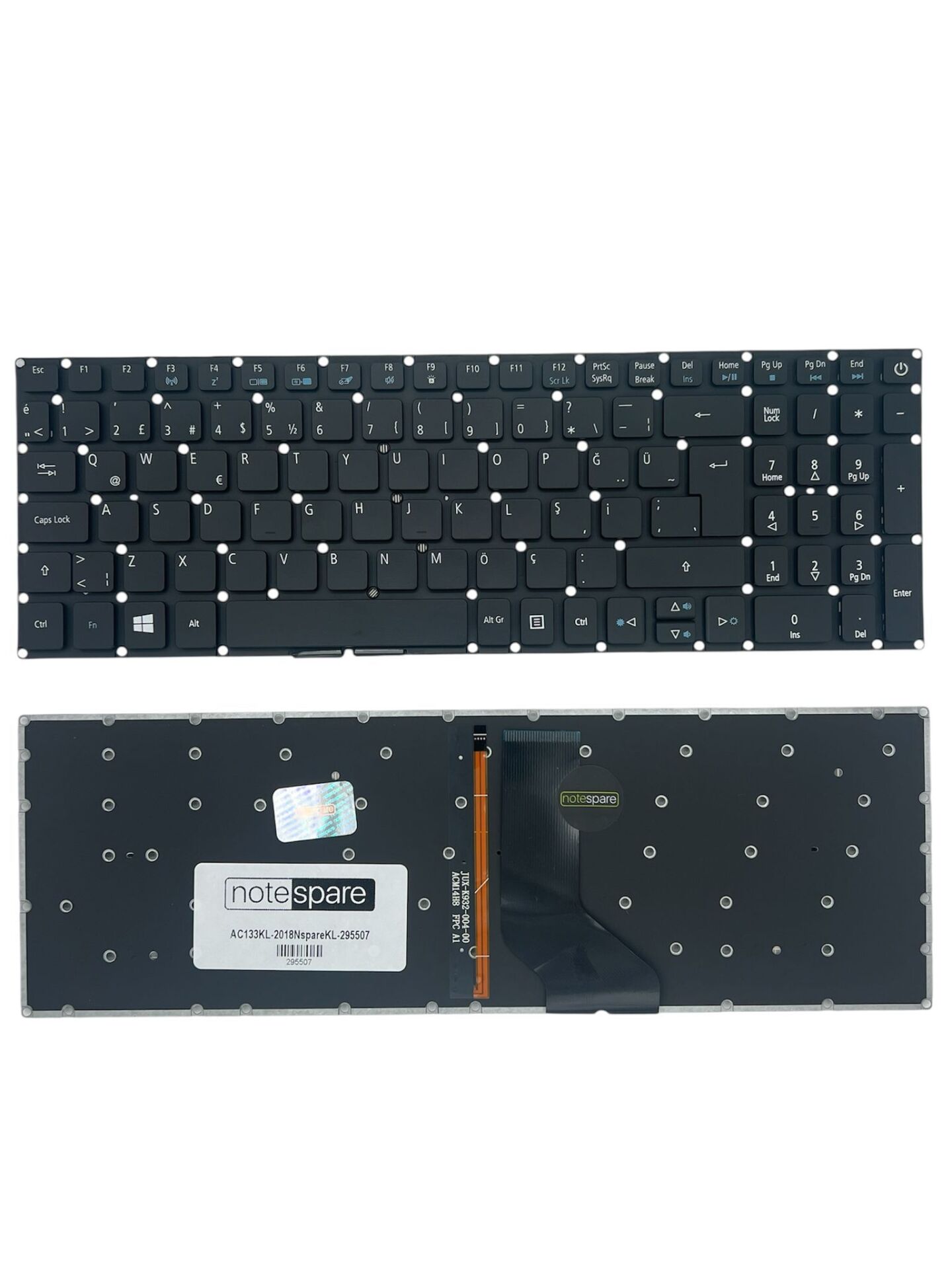 Acer ile Uyumlu EX2519-C8AN Işıklı Klavye Siyah TR