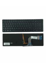 Hp ile Uyumlu Pavilion 15-P019St (J2S68Ea), 15-P019St (J2S68Ea)  Notebook Klavye Işıklı Siyah TR