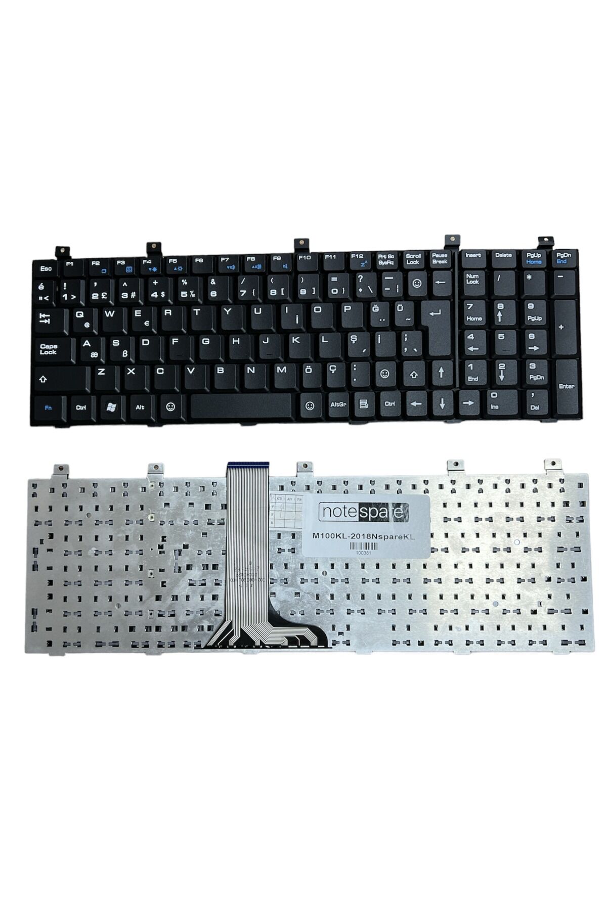 Msi ile Uyumlu GX620, GX630, GX640, GX700, GX720, GX730 Notebook Klavye Siyah TR