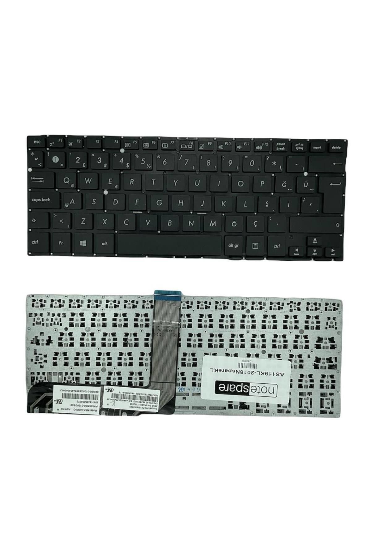 Asus ile Uyumlu Transformer Book Flip TP300LD-C4089H, TP300LJ-C4040H Notebook Klavye Siyah TR