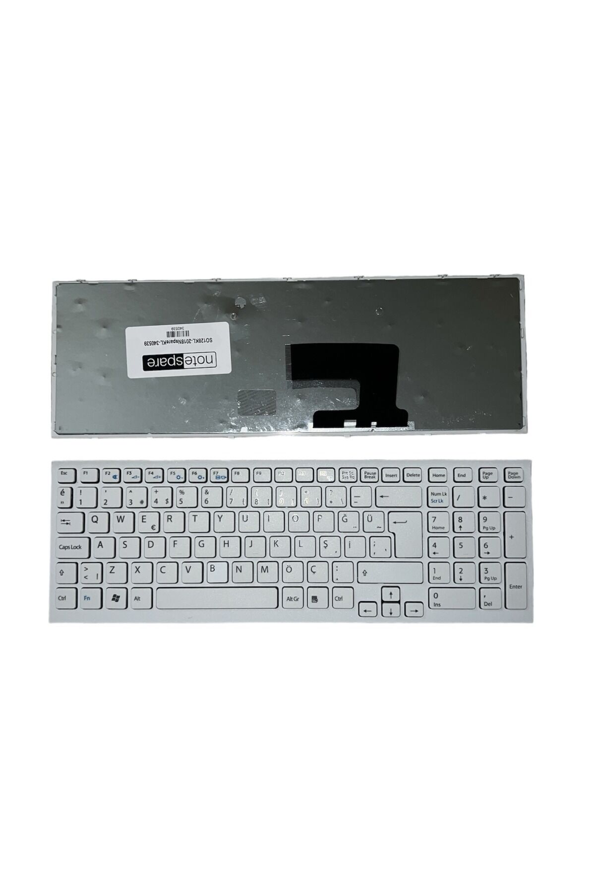 Sony ile Uyumlu Vaio VPCEH2P1E, VPCEH2Q1E, VPCEH2S1E Notebook Klavye Beyaz TR Çerçeveli