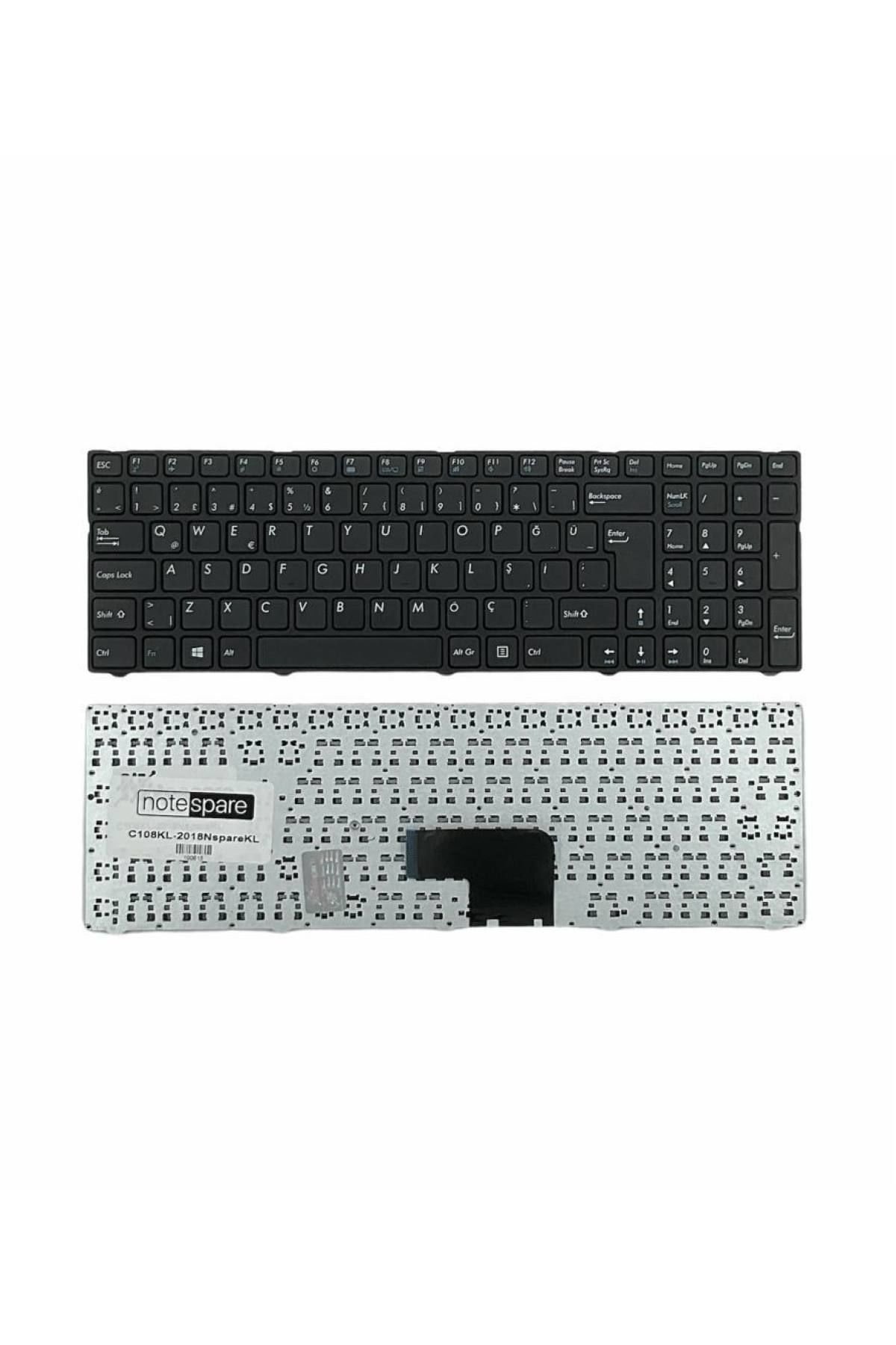 Casper ile Uyumlu CRY.4100-4L45A-S, CRY.4200-8N45A-S, CRY.4200-8T45A-S Notebook Klavye Siyah TR