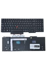 Lenovo ile Uyumlu Thinkpad E15 20RDS0XM00, E15 20RDS0XN00 Klavye Işıklı Siyah TR