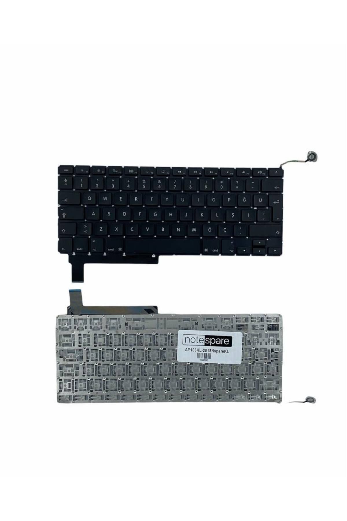 MacBook ile Uyumlu MB986, MC026 Laptop Klavye Siyah TR