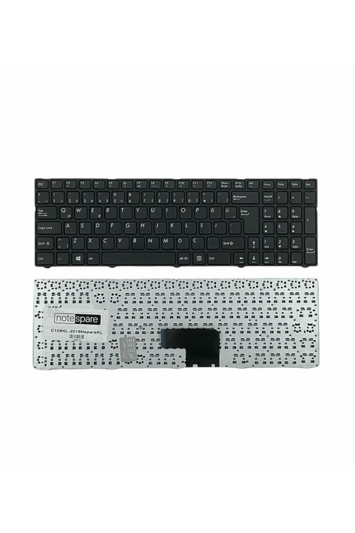 Casper ile Uyumlu MP-13A86D0-528, MP-13A86US-528, MP-13A86TQ-5283 Notebook Klavye Siyah TR