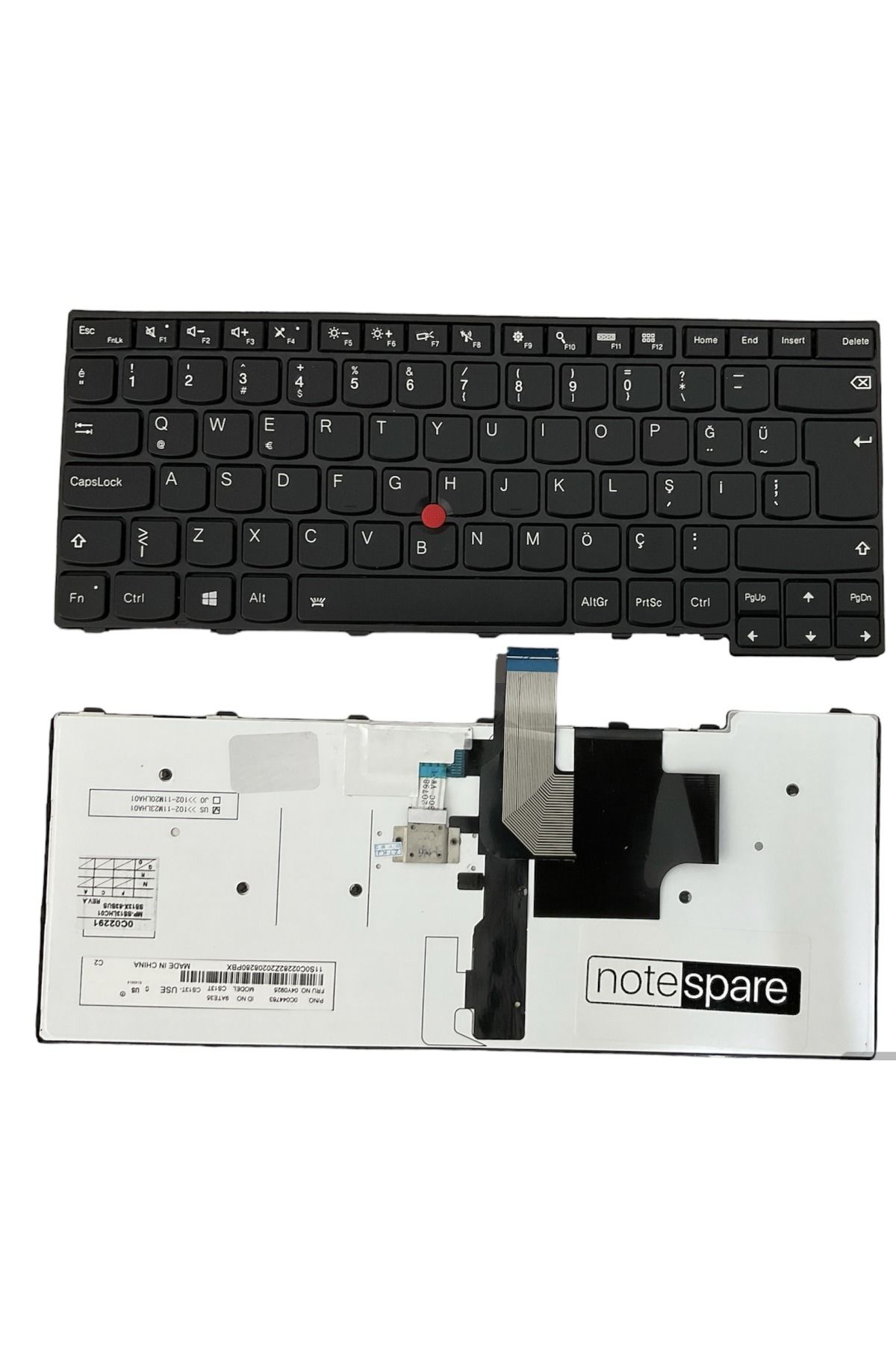 Lenovo ile Uyumlu 04X6169, 04X6171, 04X6176, 04X6181 Klavye Işıklı Siyah TR Versiyon 2