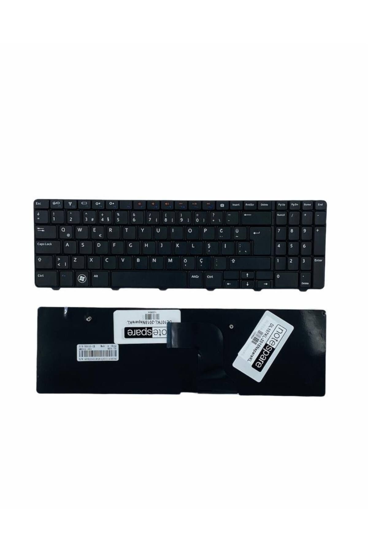 Dell ile Uyumlu Inspiron N5010-6317, N5010D-148, N5010D-168 Notebook Klavye Siyah TR