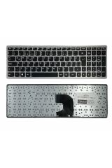 Lenovo ile Uyumlu IdeaPad Z500 Type 20221 Notebook Klavye Siyah Gri Çerçeveli TR