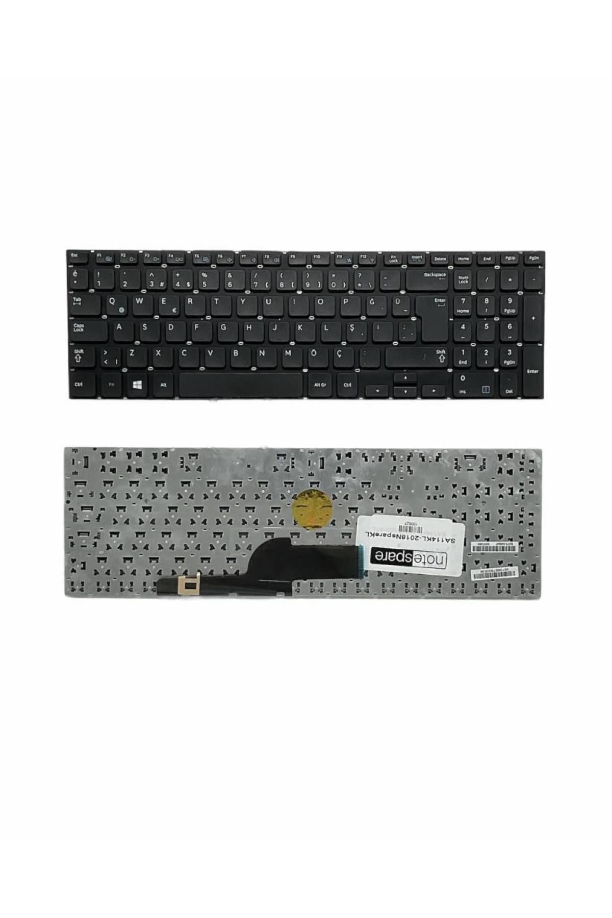 Samsung ile Uyumlu 9Z.N4NSC.30T, 9Z.N4NSN.01C, PK130RU1B16 Notebook Klavye Siyah TR