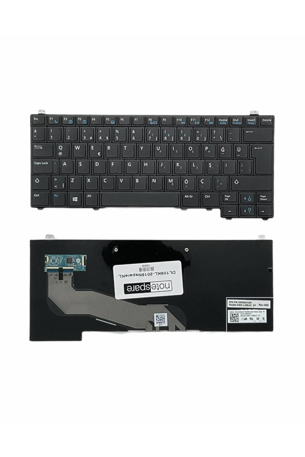 Dell ile Uyumlu PK130WQ4A28, SN7223, SG-60710-28A, SG-60710-XUA Notebook Klavye Siyah TR