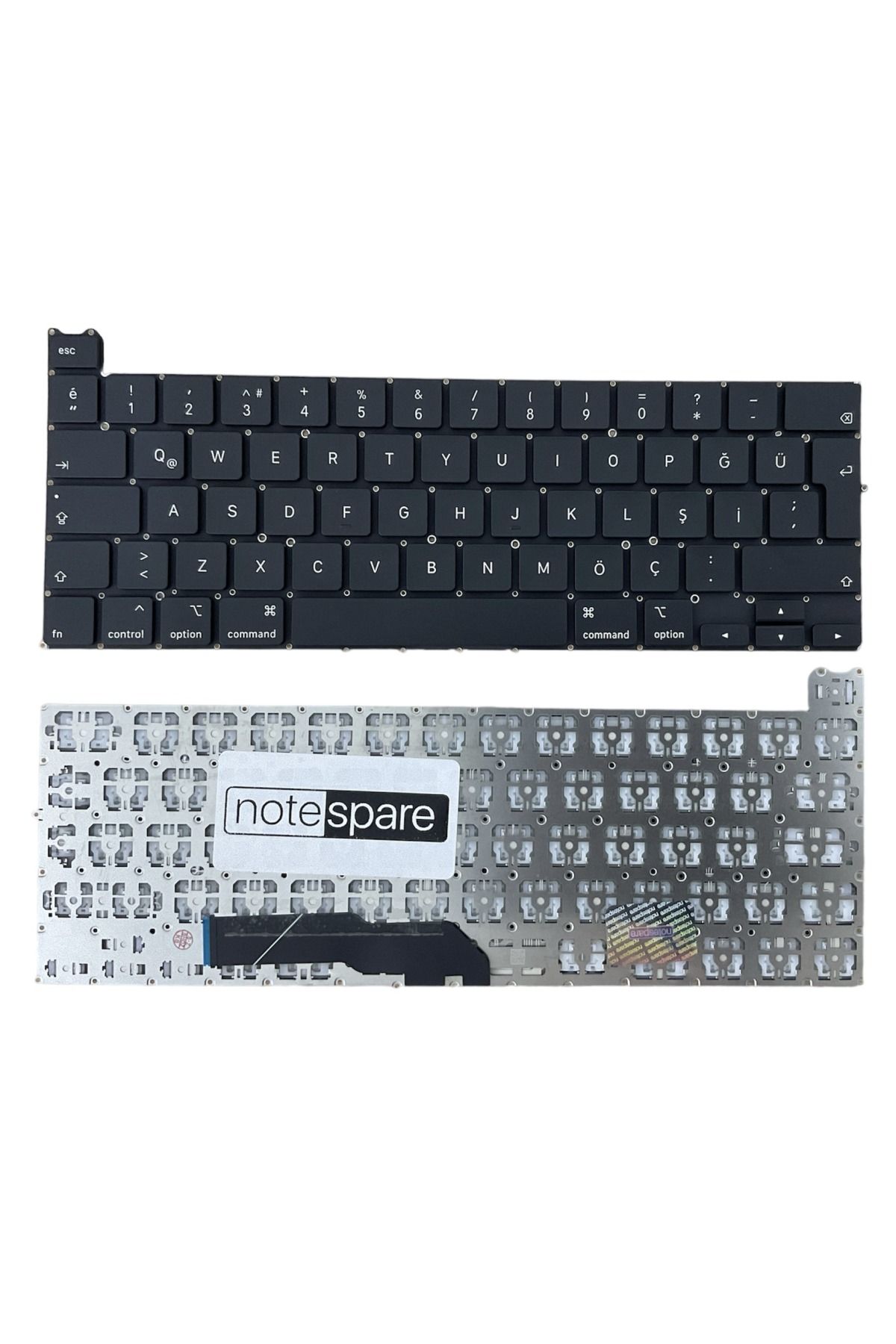 MacBook ile Uyumlu Pro 13'' A2251 EMC 3348 Notebook Klavye Siyah Küçük Enter Versiyon TR