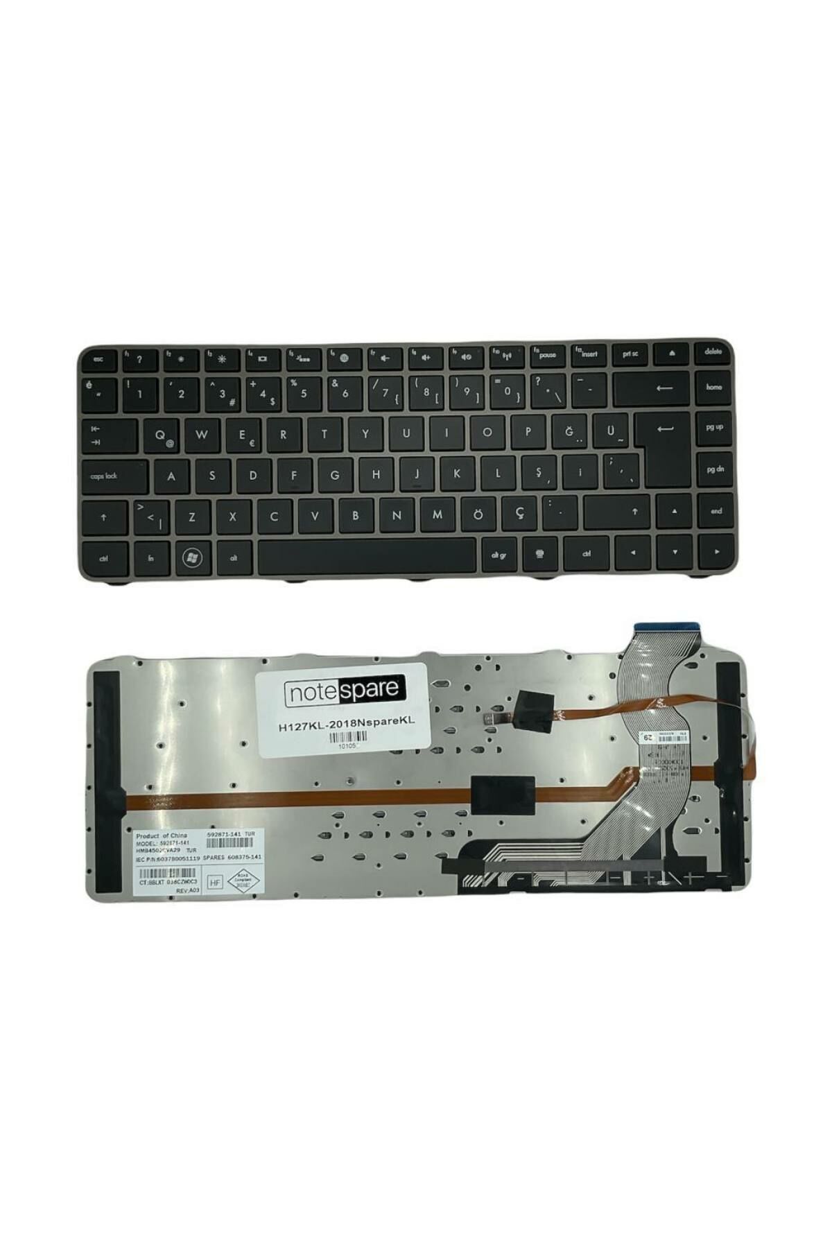 Hp ile Uyumlu 612058-001, 612058-141, 612400-141, 619400-001, 626098-141 Notebook Klavye Siyah TR
