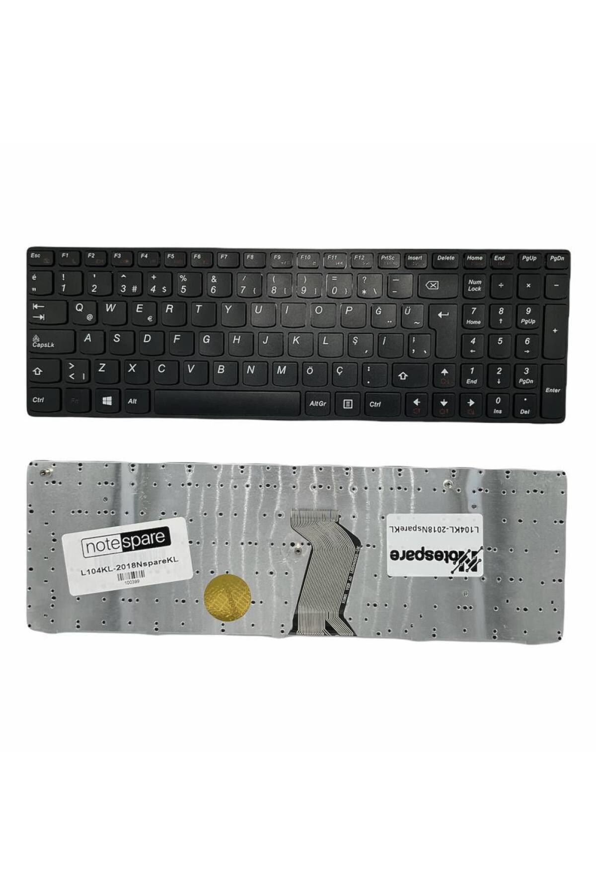 Lenovo ile Uyumlu IdeaPad Z565 20066, Z565 4311 Notebook Klavye Siyah TR