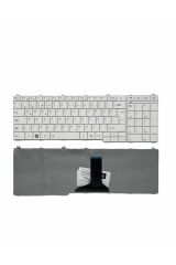 Toshiba ile Uyumlu Satellite L775-15Q, L775-15R, L775-15T, L775-15V Notebook Klavye Beyaz TR